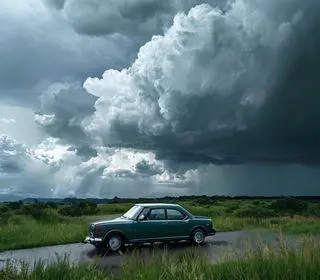 dia de céu muito nublado com tempestades