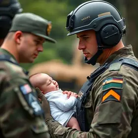 policiais militares salvam recém-nascida engasgada