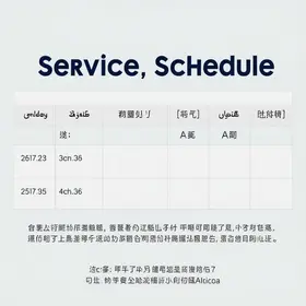 programação de serviços