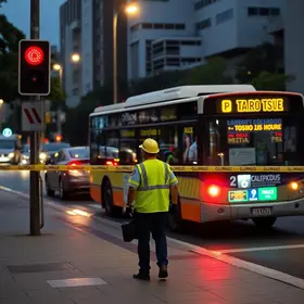 executado em ponto de ônibus