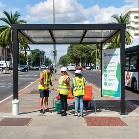 revitalização pontos de ônibus Carapicuíba